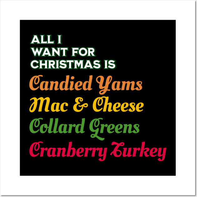 Christmas Greens Yam Mac Turkey Wall Art by LB35Y5